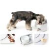 PTOBER Ceramic Slow Feeder Dog Bowl Set Medium Colors-3