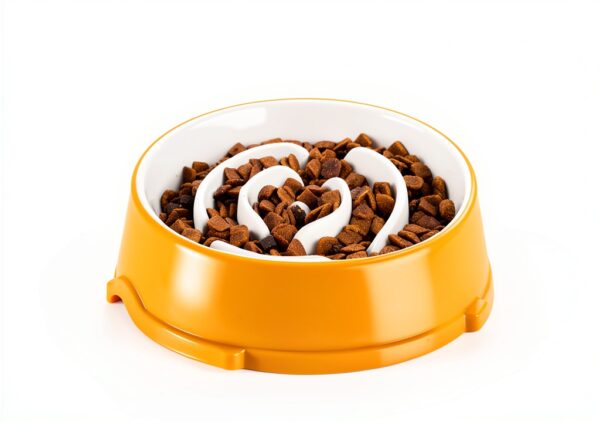 PTOBER Ceramic Slow Feeder Dog Bowl Set Medium Colors-2