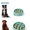 Outward Hound Slow Feeder Dog Bowl Large Sage Puzzle Design-4