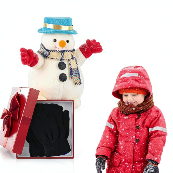 Xin Lai Boys Knitted Winter Gloves Warm Breathable 4 Pack-1