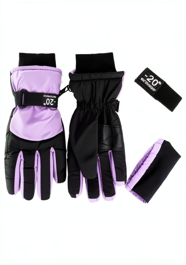 Bencailor Winter Gloves Kids Ski Snowboarding Warm-2