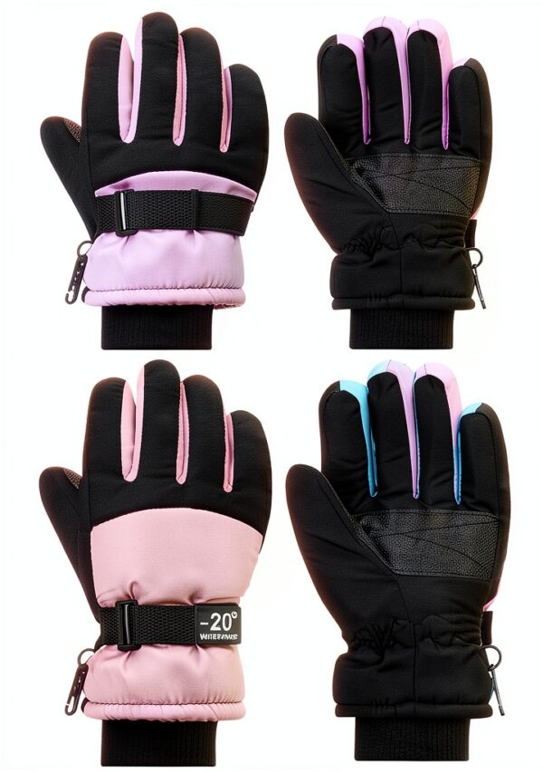 Bencailor Winter Gloves Kids Ski Snowboarding Warm-0