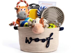 Paws For Reaction Dog Gift Basket Toys Slow Feeder Bowl-0