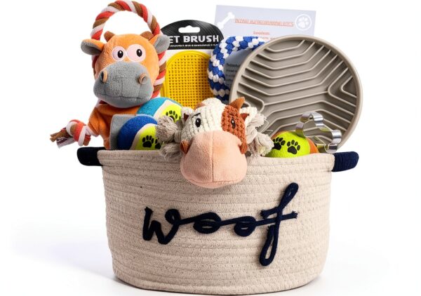 Paws For Reaction Dog Gift Basket Toys Slow Feeder Bowl-0