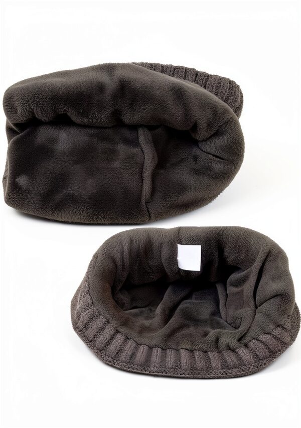 Kids Winter Hat Set Knit Fleece Lined Gloves Neck Warmer-2