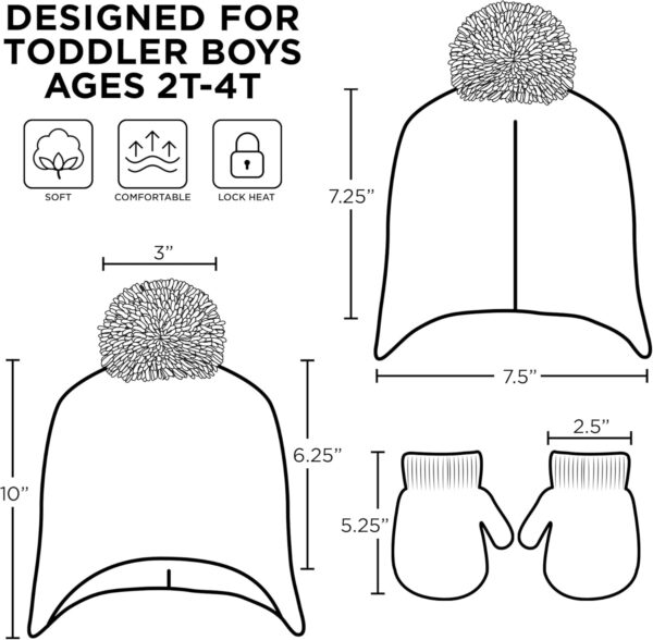 Paw Patrol Marshall Winter Hat Gloves Set Boys Fleece-5