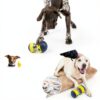 TLKNG Dog Slow Feeder Puzzle Toy Food Dispenser Blue-5