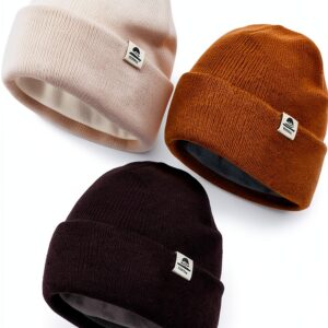 Baby Knit Hat Fleece Lined Boys Winter Beanie Soft Stretchy-0