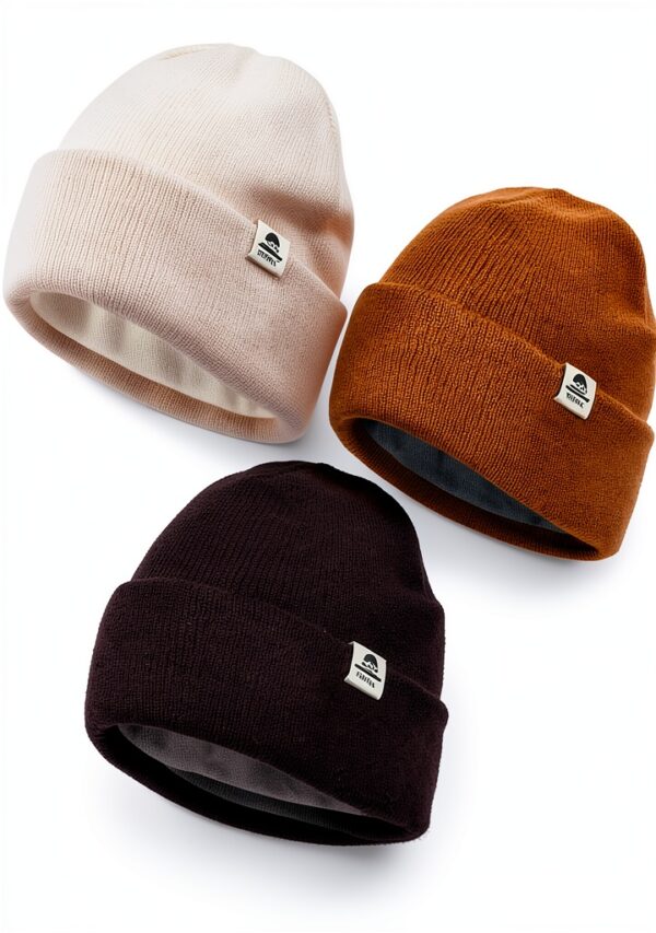 Baby Knit Hat Fleece Lined Boys Winter Beanie Soft Stretchy-0