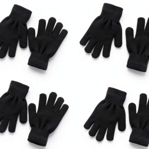Xin Lai Boys Knitted Winter Gloves Warm Breathable 4 Pack-0