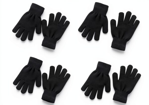 Xin Lai Boys Knitted Winter Gloves Warm Breathable 4 Pack-0