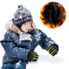 AOTOW Kids Winter Gloves Thermal Touch Screen Sports-5