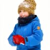 Kids Winter Gloves Acrylic Five-Finger Design Boys Girls-4