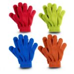 Kids Winter Gloves Acrylic Five-Finger Design Boys Girls-0