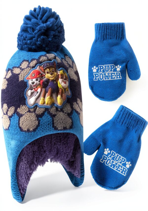 Paw Patrol Marshall Winter Hat Gloves Set Boys Fleece-0