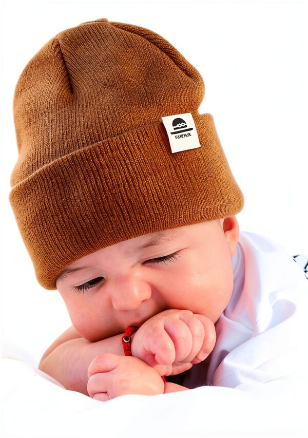 Baby Knit Hat Fleece Lined Boys Winter Beanie Soft Stretchy-3