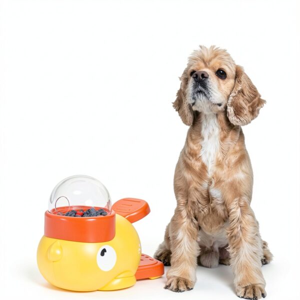 Nollapo Dog Slow Feeder Duck Design Interactive Treat-3