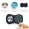 MateeyLife Dog Slow Feeder Bowl Set Anti Spill Mat Small-1