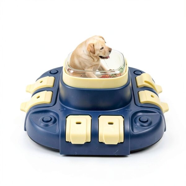 KADTC Dog Puzzle Toy Slow Feeder Bistro Yellow Blue-5