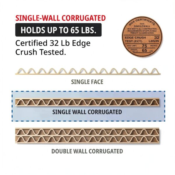 BOX USA Shipping Boxes Small 12x8x6 100-Pack Kraft Corrugated-3