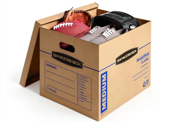 Bankers Box Medium Classic Moving Box 20 Pack Reinforced Handles Lid-2