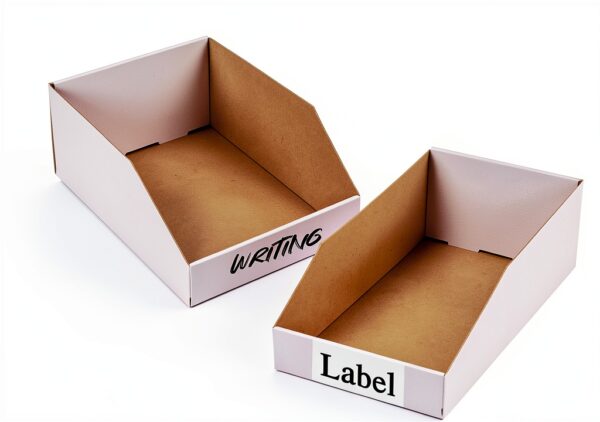 EXYGLO Cardboard Boxes, Pack of 35 Corrugated Storage Bins 12x8x4.5 inch Pantry Organizer Bins for Shelves Garage Office Organization-2