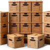 Bankers Box Medium Classic Moving Box 20 Pack Reinforced Handles Lid-0