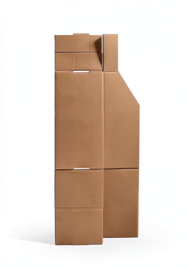 EXYGLO Cardboard Boxes, Pack of 35 Corrugated Storage Bins 12x8x4.5 inch Pantry Organizer Bins for Shelves Garage Office Organization-3