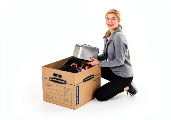 Bankers Box Medium Classic Moving Box 20 Pack Reinforced Handles Lid-3